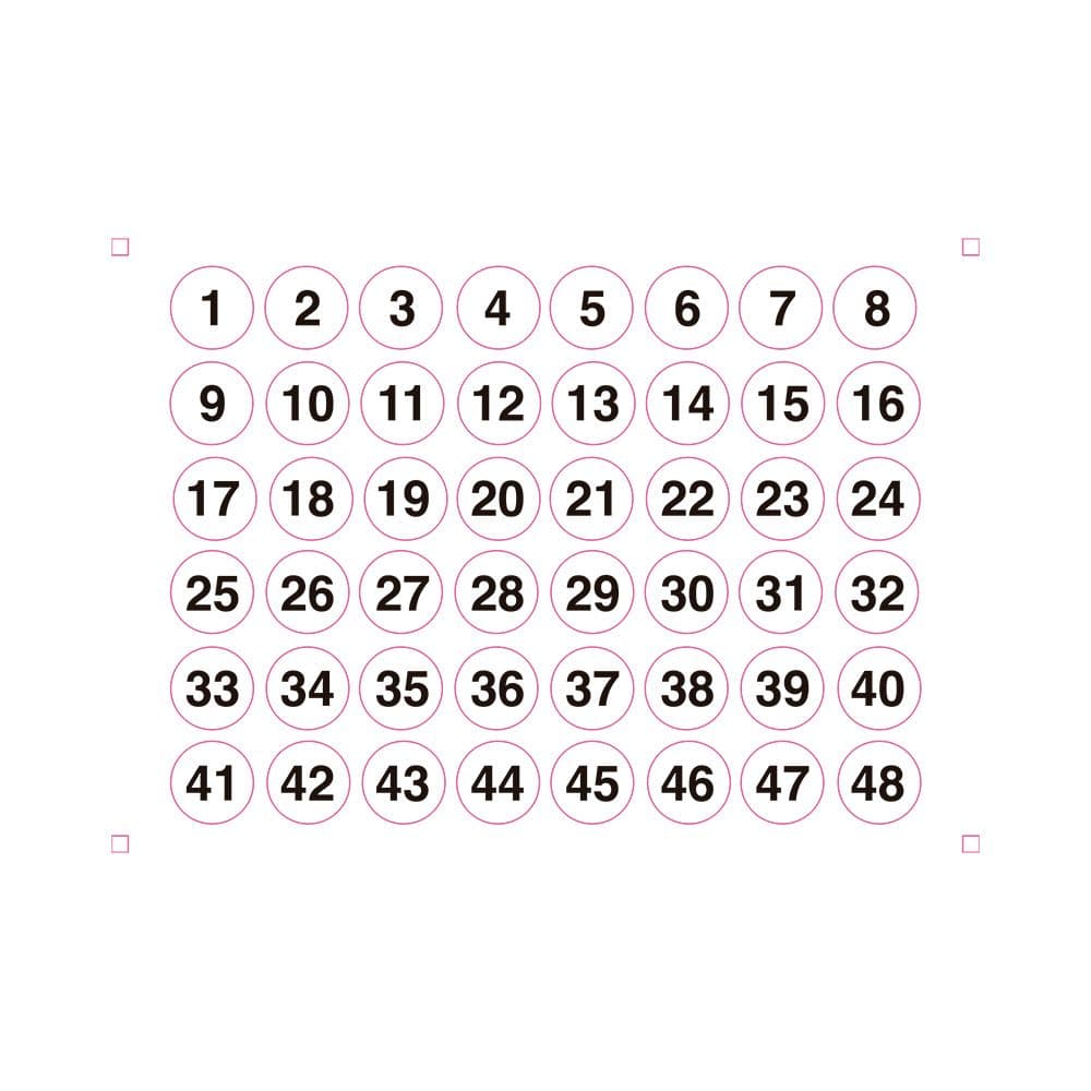 PACK 2 LÁMINAS ADHESIVAS A5 IDENTIFICADORES 1 AL 48 EDM