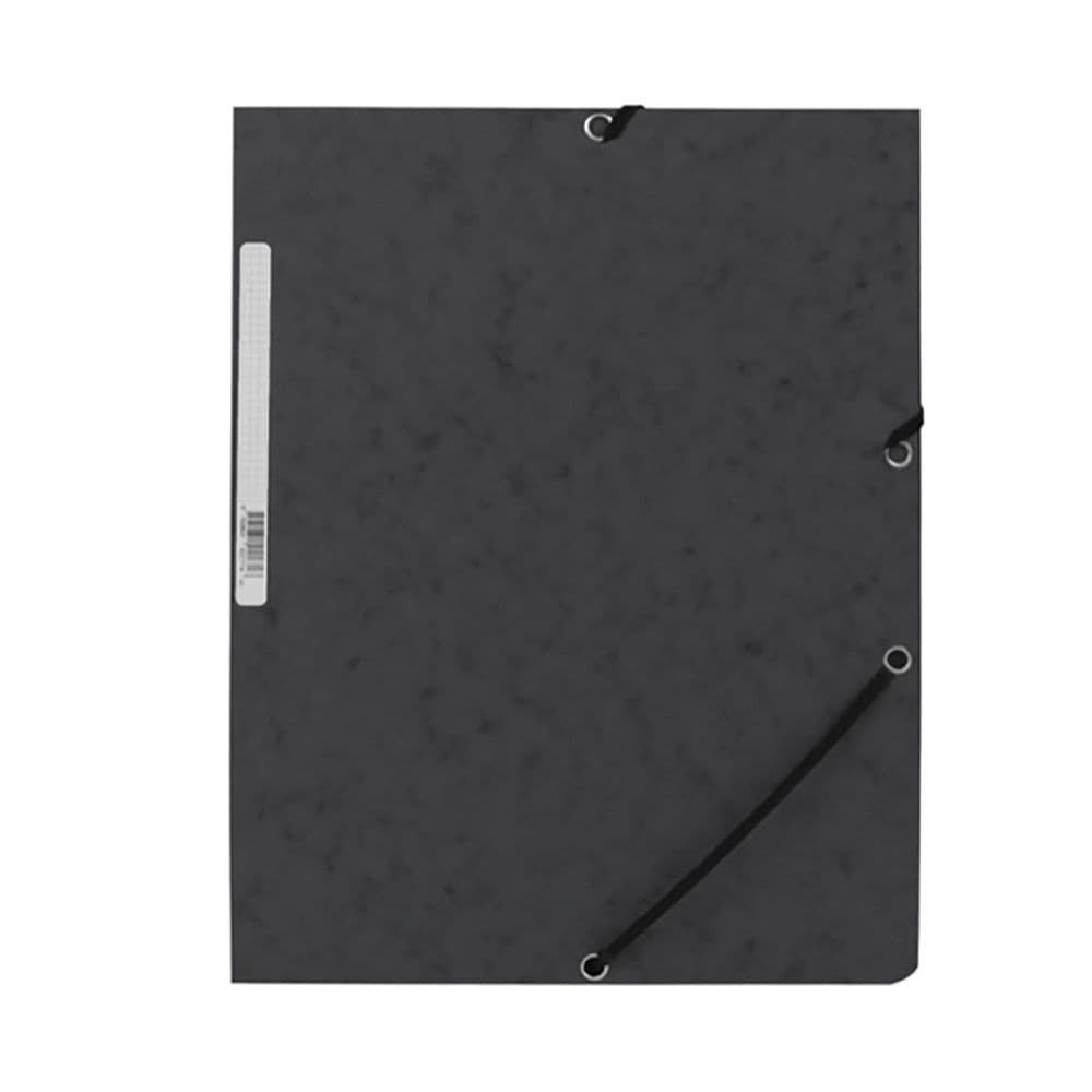 CARPETA CON GOMAS CARTÓN NEGRA CON SOLAPAS DIN A4