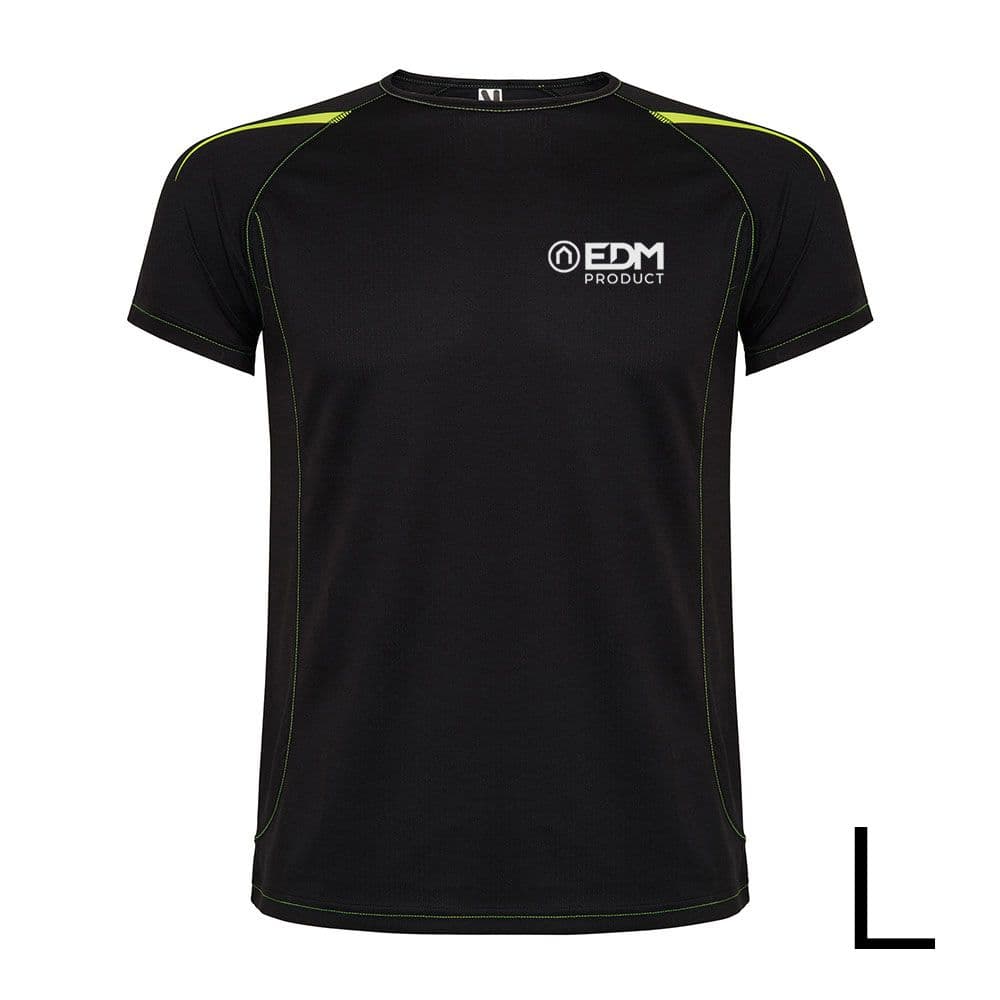 CAMISETA DEPORTIVA NEGRA TALLA-L ROLY
