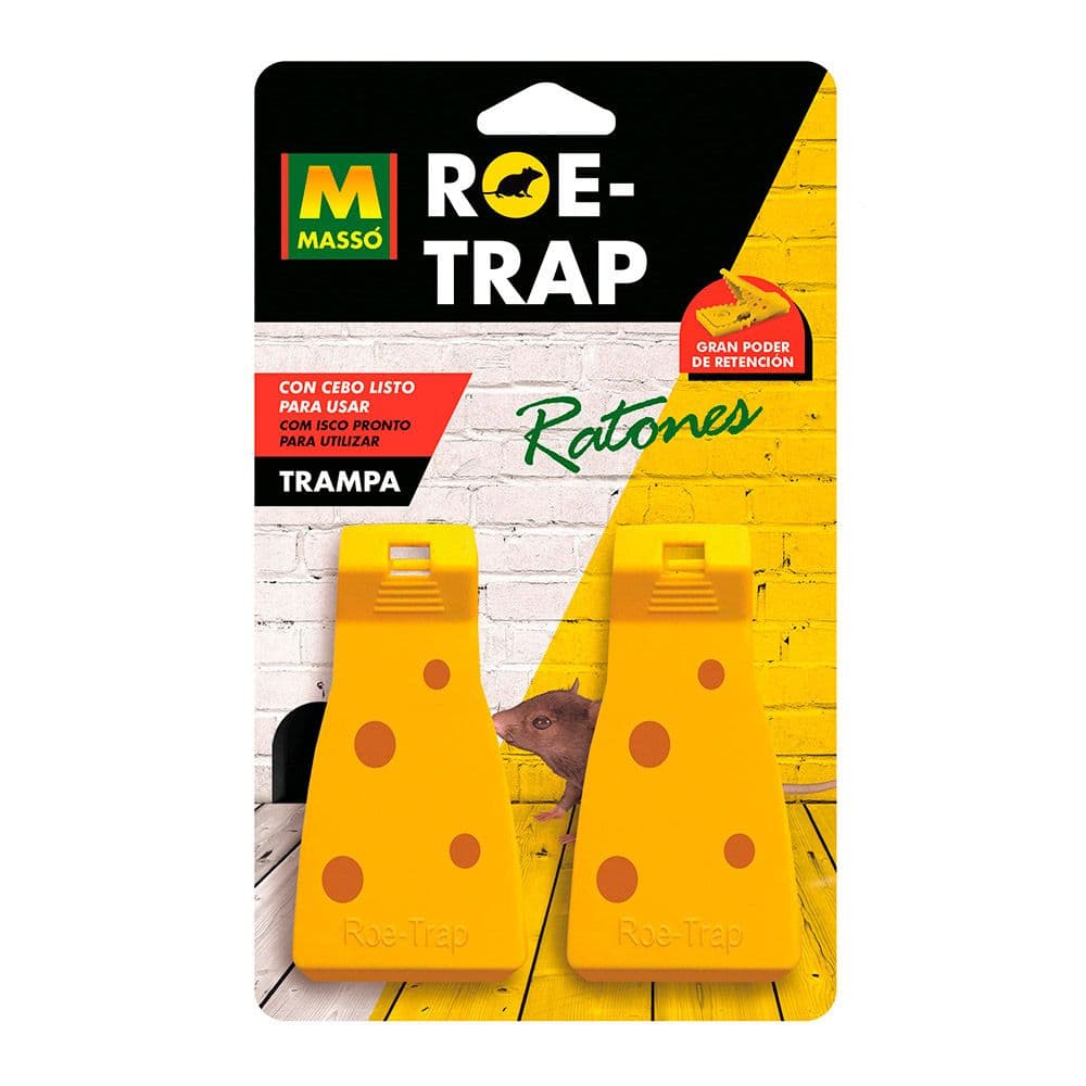 TRAMPA PARA RATONES CON CEBO ROE-TRAP, 2 uds