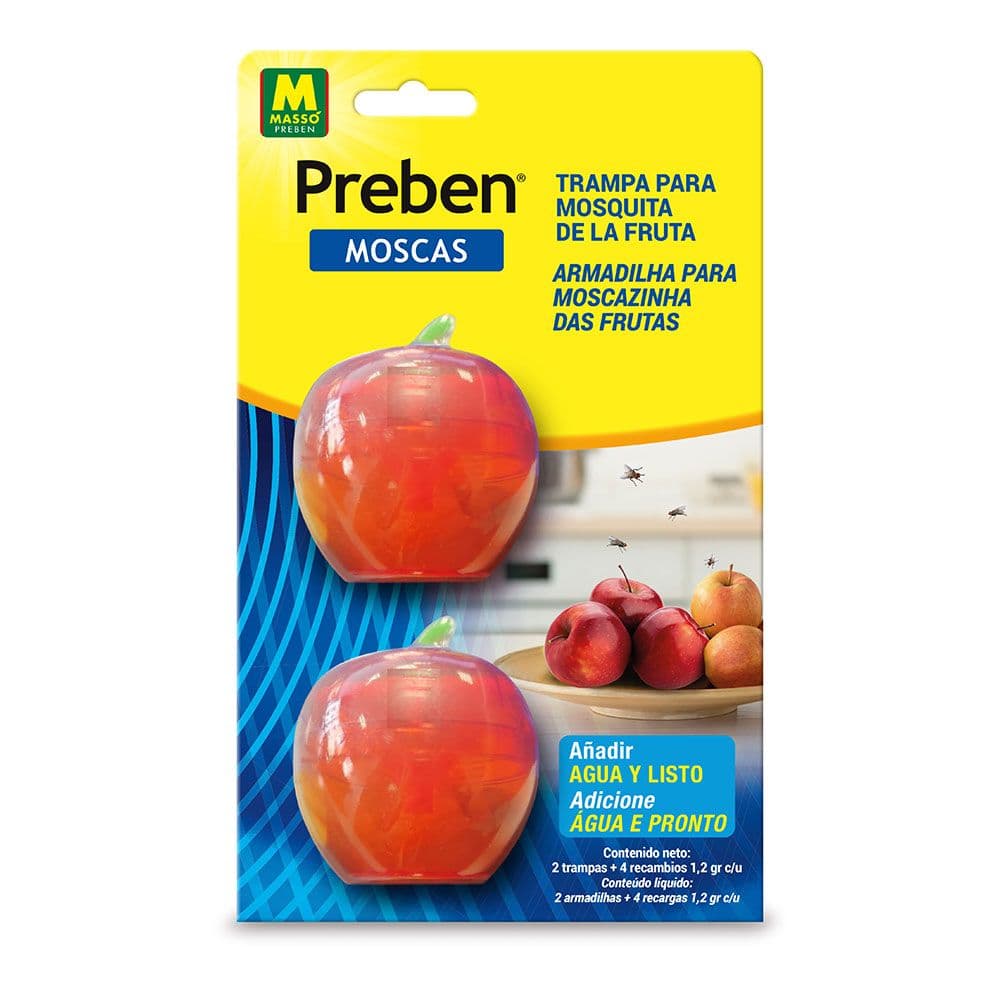 TRAMPA MOSCA DE LA FRUTA, 2 TRAMPAS + 2 RECAMBIOS