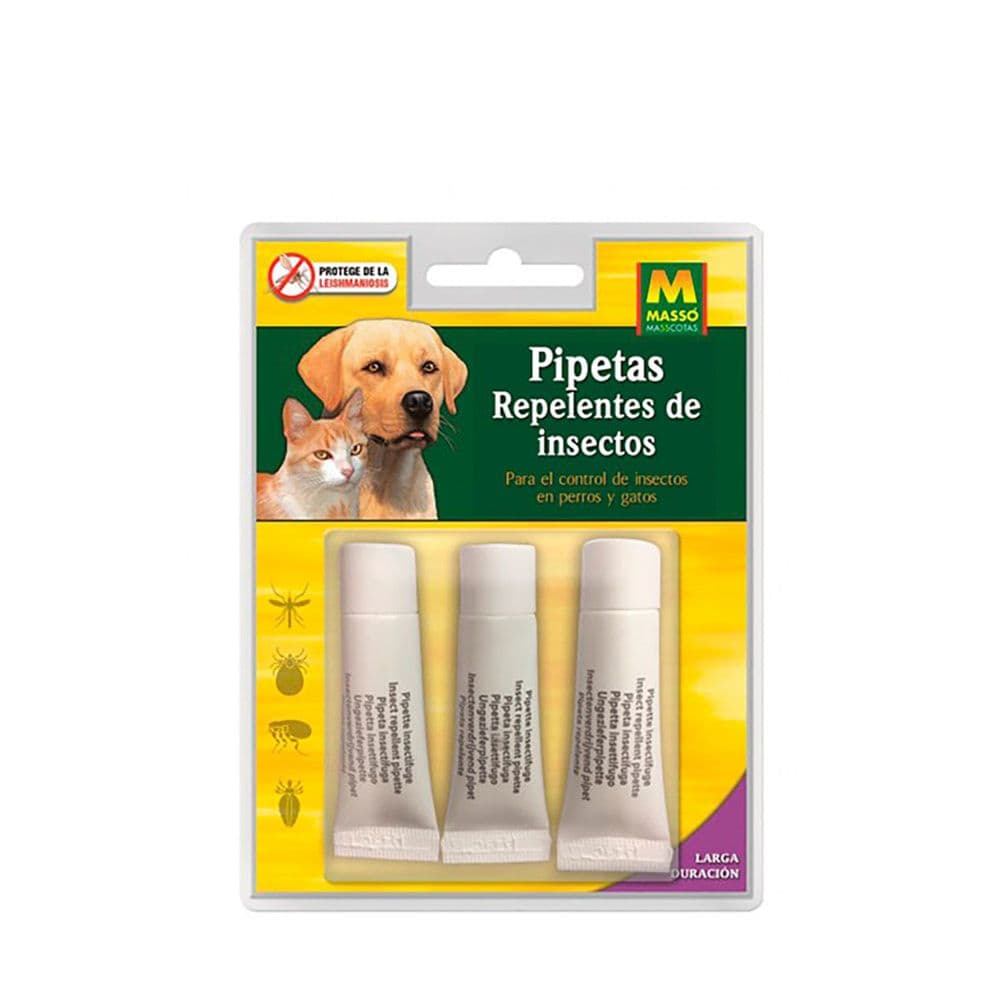 PIPETAS REPELENTES DE INSECTOS 1,8 ml, 3 uds