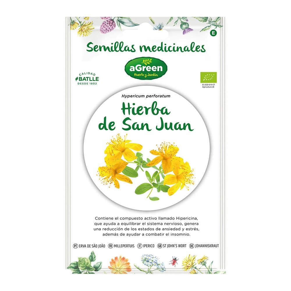SOBRE CON SEMILLAS DE HIERBA DE SAN JUAN "MEDICINAL" ECO 857013BOLSH AGREEN