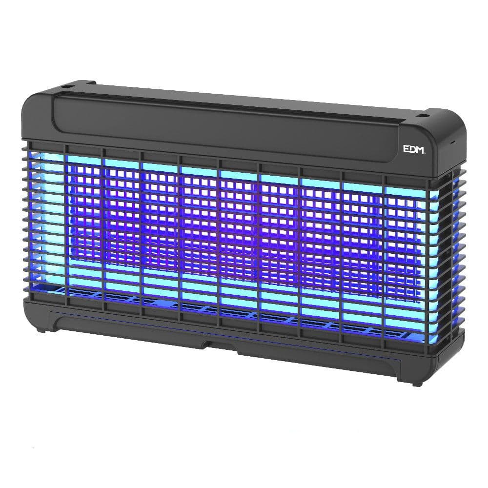 MATA INSECTOS PROFESIONAL ELECTRÓNICO CON LED, COLOR NEGRO, 13W - 300 m² - 47 x 10 x 26,3 cm
