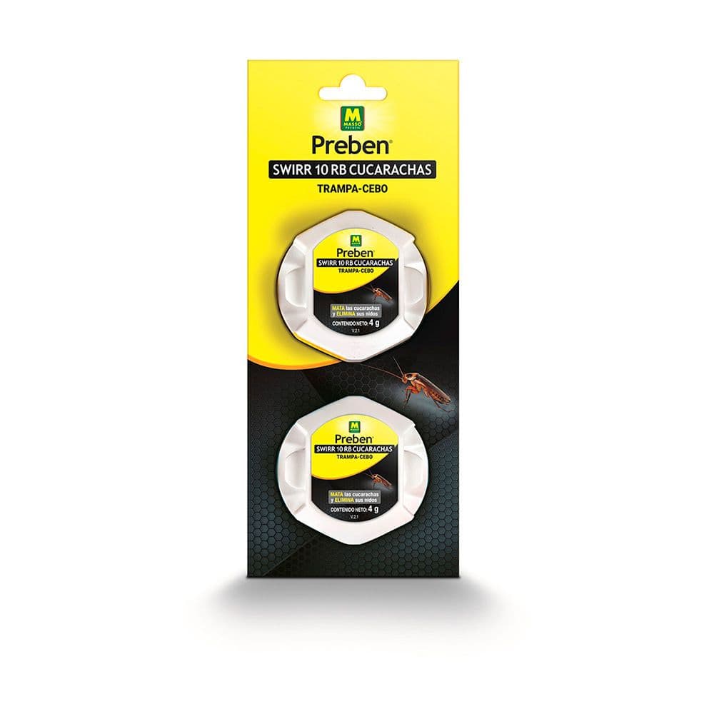 TRAMPA CON CEBO E INSECTICIDA PARA CUCARACHAS, 2 uds