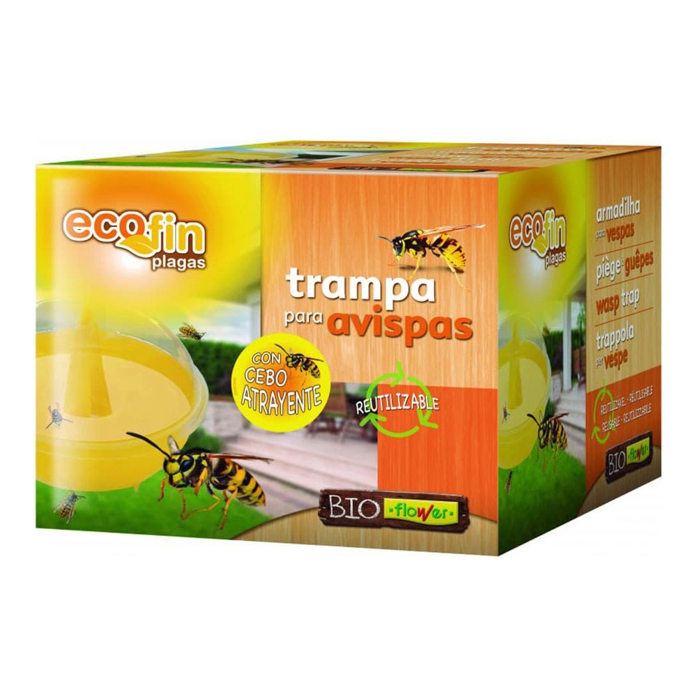 TRAMPA REUTILIZABLE CON CEBO ATRAYENTE PARA AVISPAS, ECOFIN