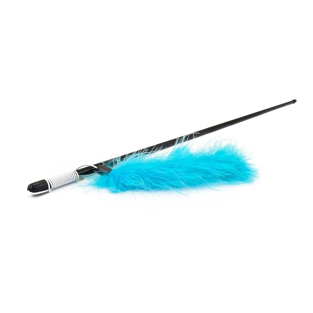 JUGUETE PARA GATOS VARA CON PLUMA DE COLORES COLORES SURTIDOS 48 cm