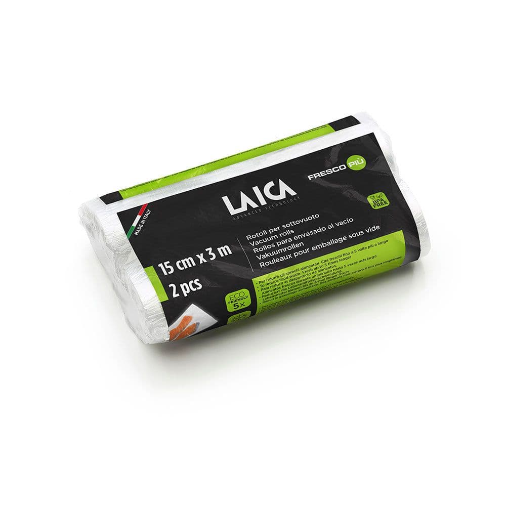 ROLLOS PARA ENVASADO AL VACÍO DE 15 x 300 cm, 2 uds