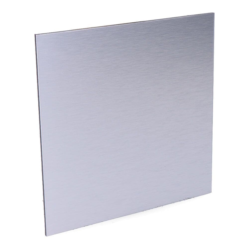 TAPA 175 x 175mm COLOR GRIS ALUMINIO CEPILLADO PARA EXTRACTOR 08413 Ø10cm EDM