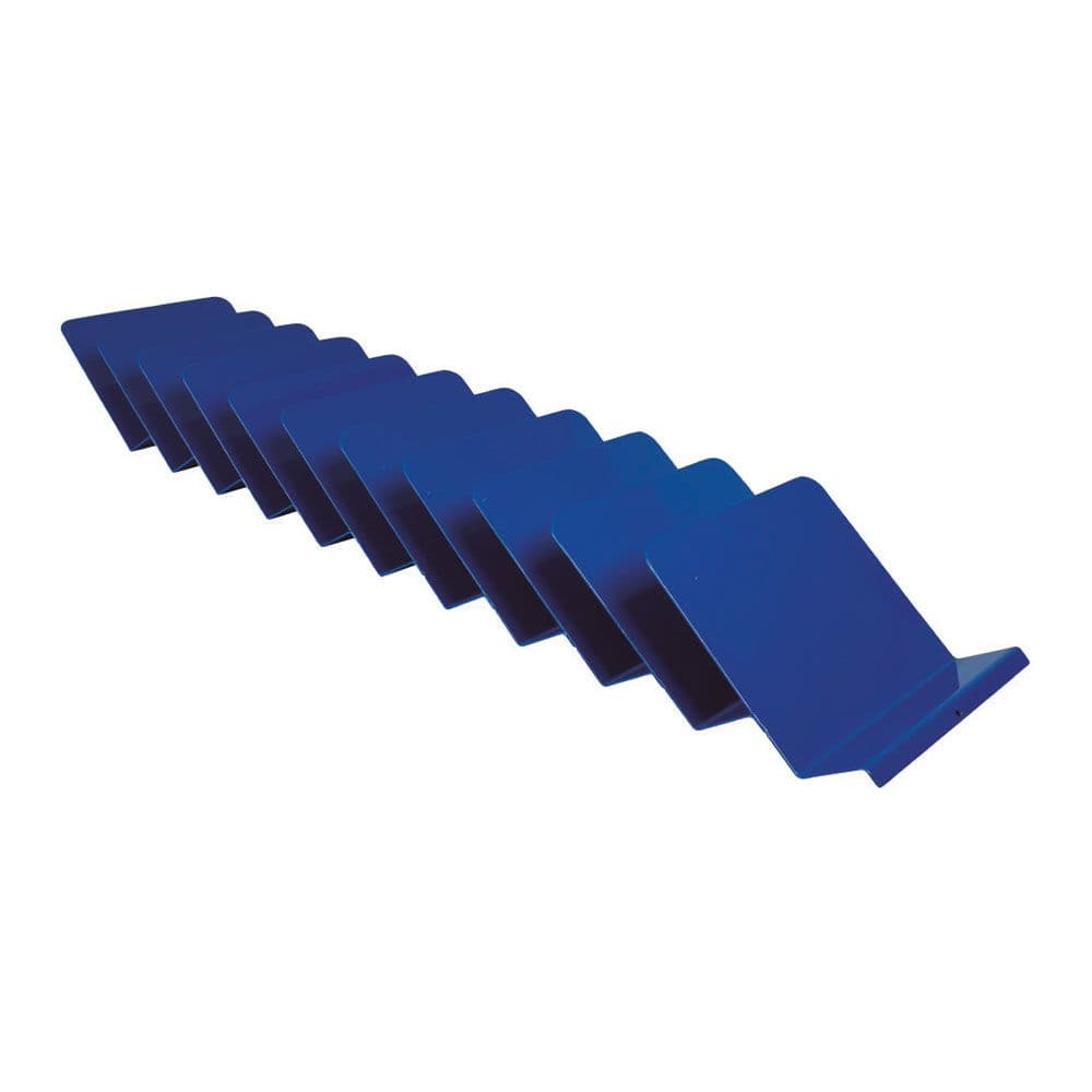 EXPOSITOR AZUL NORMALUZ CON 11 SEPARADORES