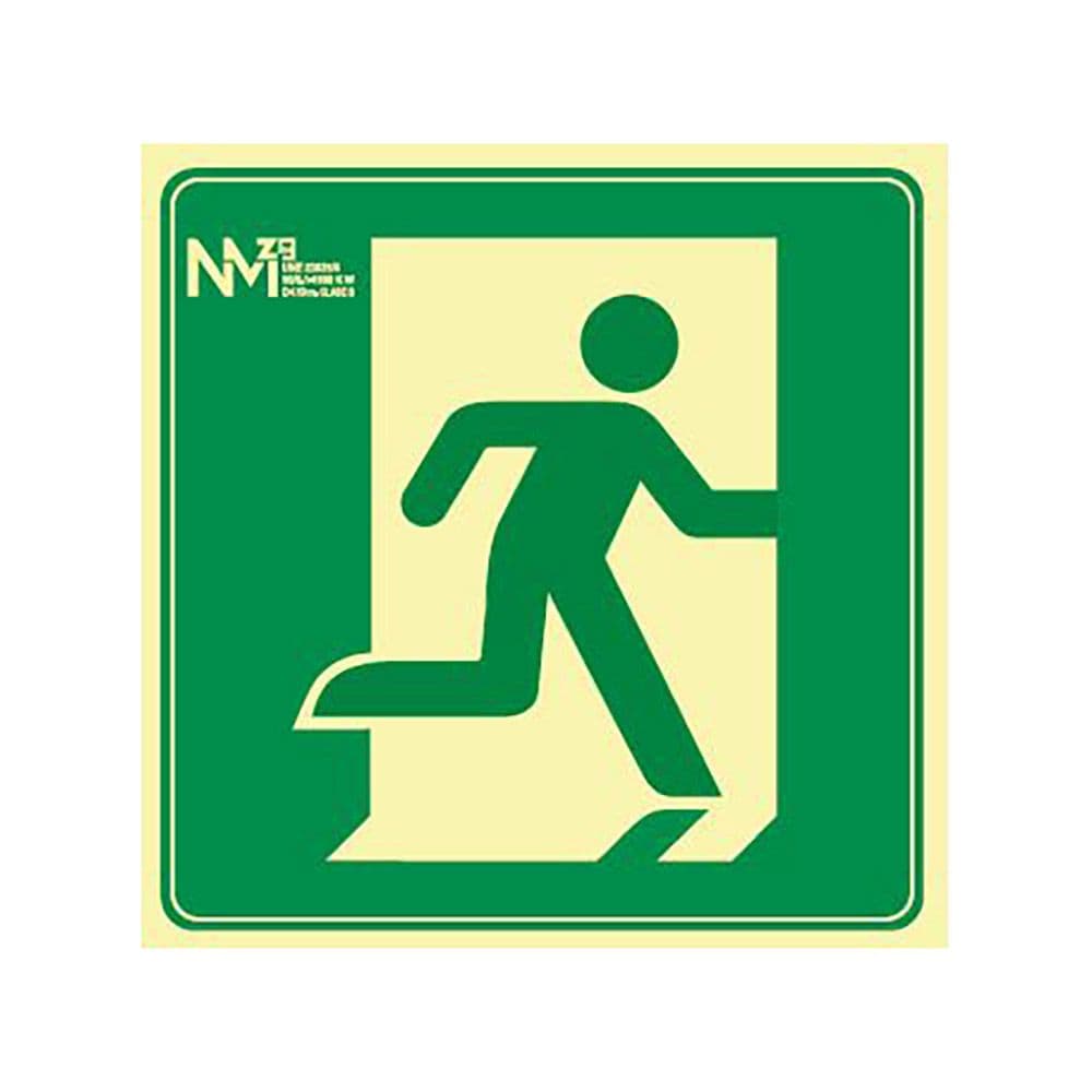 SEÑAL DE EVACUACIÓN "SALIDA" IZQ CLASE B, PVC 0.7mm, 21 x 21 cm