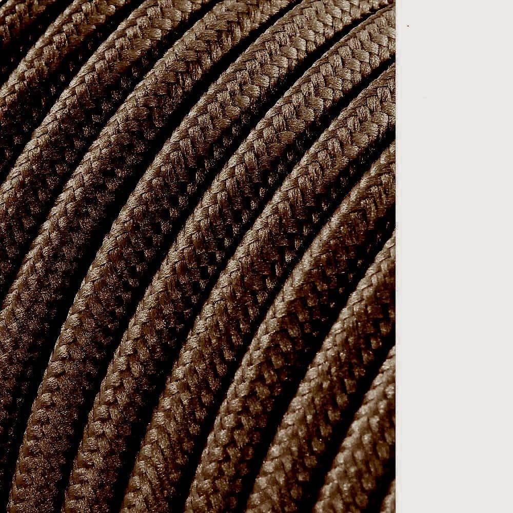 CARRETE CABLE CORDÓN TUBULAR H03VV-F 2 x 0,75 mm² MARRÓN, 25 m