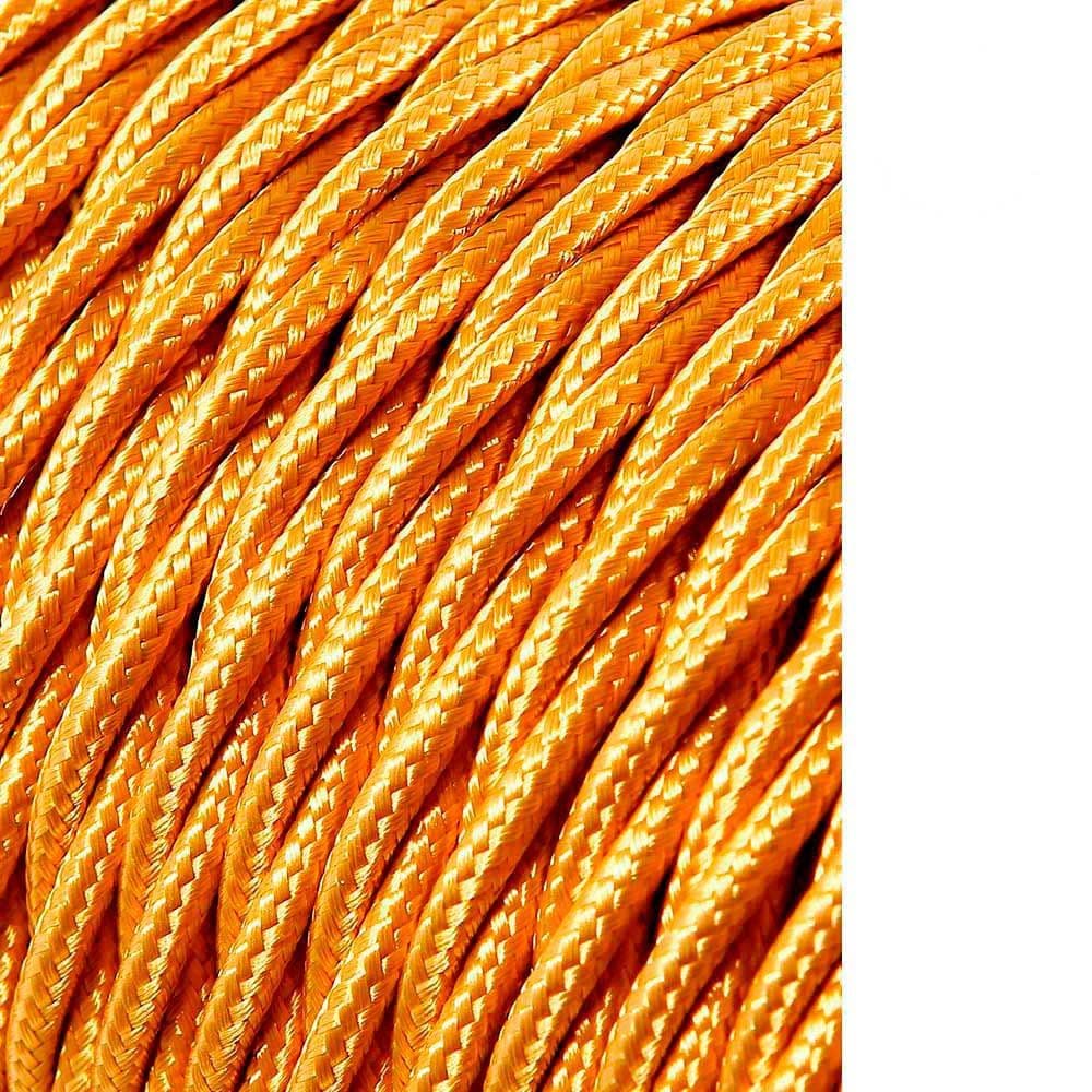 CARRETE CABLE TEXTIL TRENZADO H03VV-F 2 x 0,75 mm² ORO OSCURO, 25 m