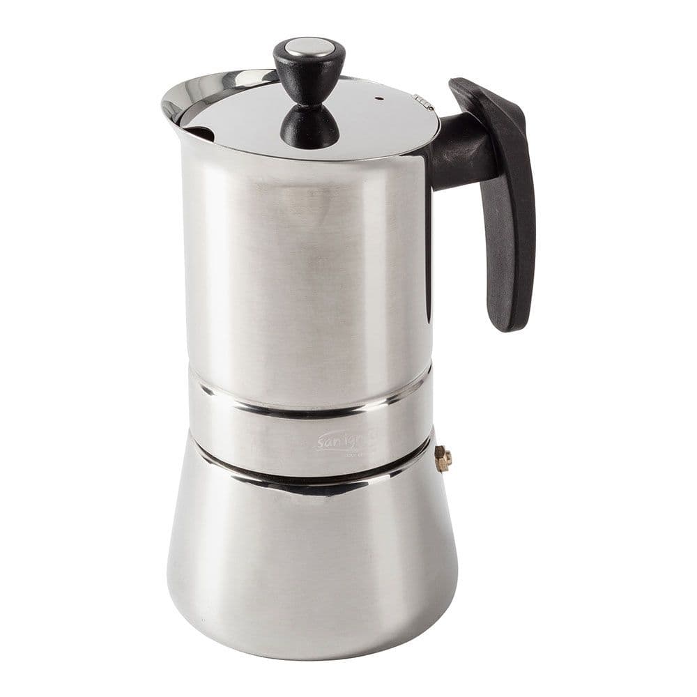CAFETERA MOODS SG-3593 DE ACERO INOXIDABLE 4 TAZAS