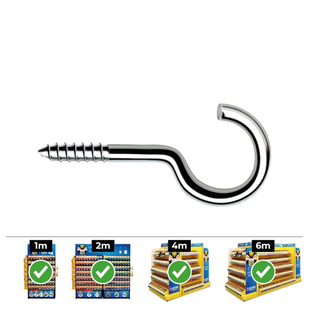 HEMBRILLA ROSCADA ABIERTA Ø2,7 x 40 mm ZINCADO, CAJA 500 uds