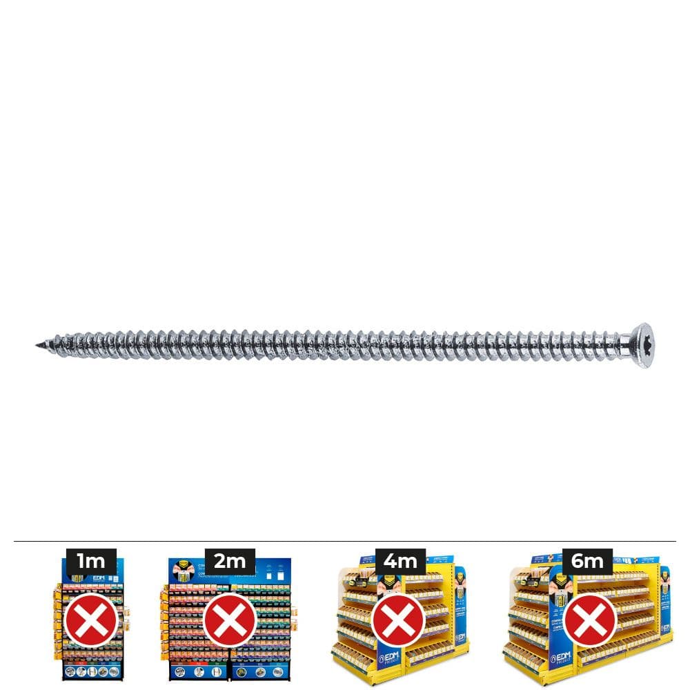 CAJA 100 UDS. TORNILLO DE PREMARCOS FBS 7,5-62 AVELLANADO, CINCADO