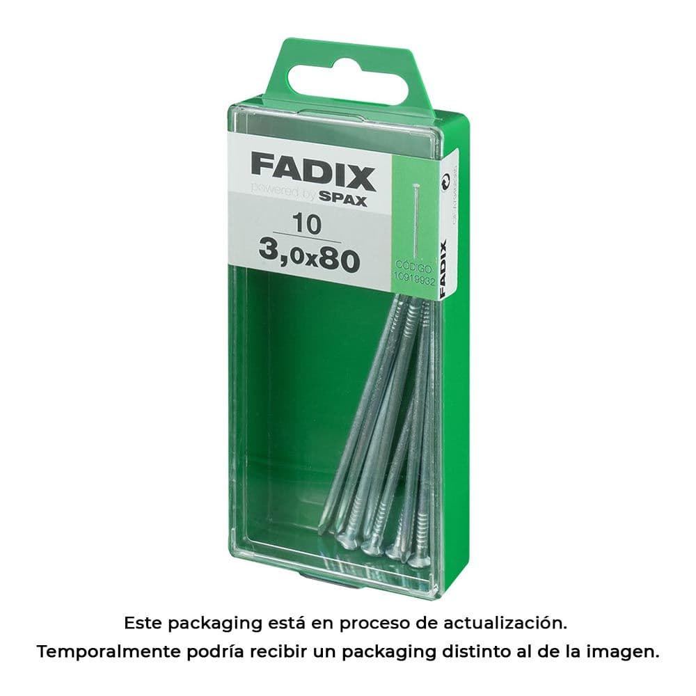 CAJA M 10 unid. CLAVO CP ACERO 3,0x80mm FADIX