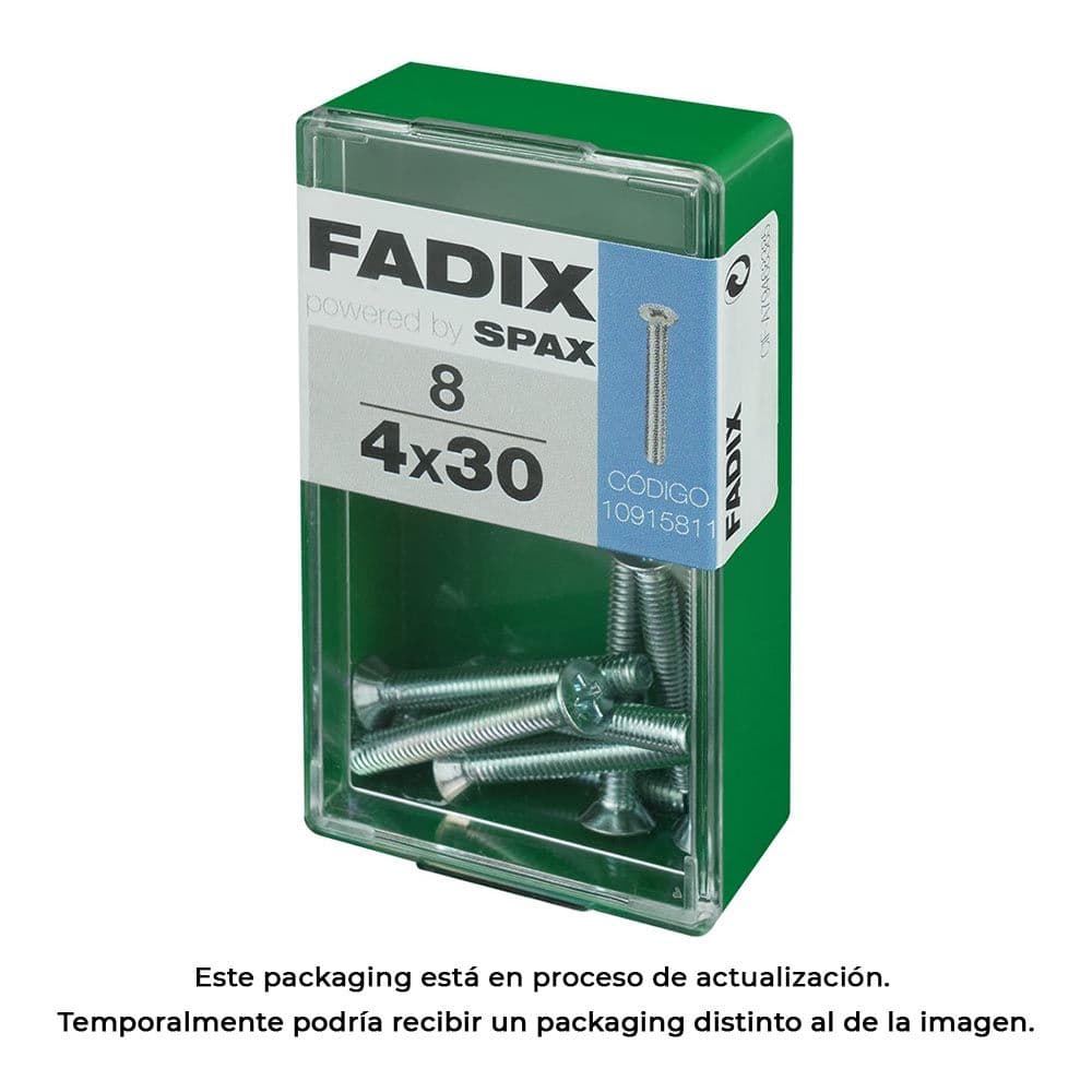 CAJA S 8 unid. TORNILLO METRICA CP M 4x30mm FADIX