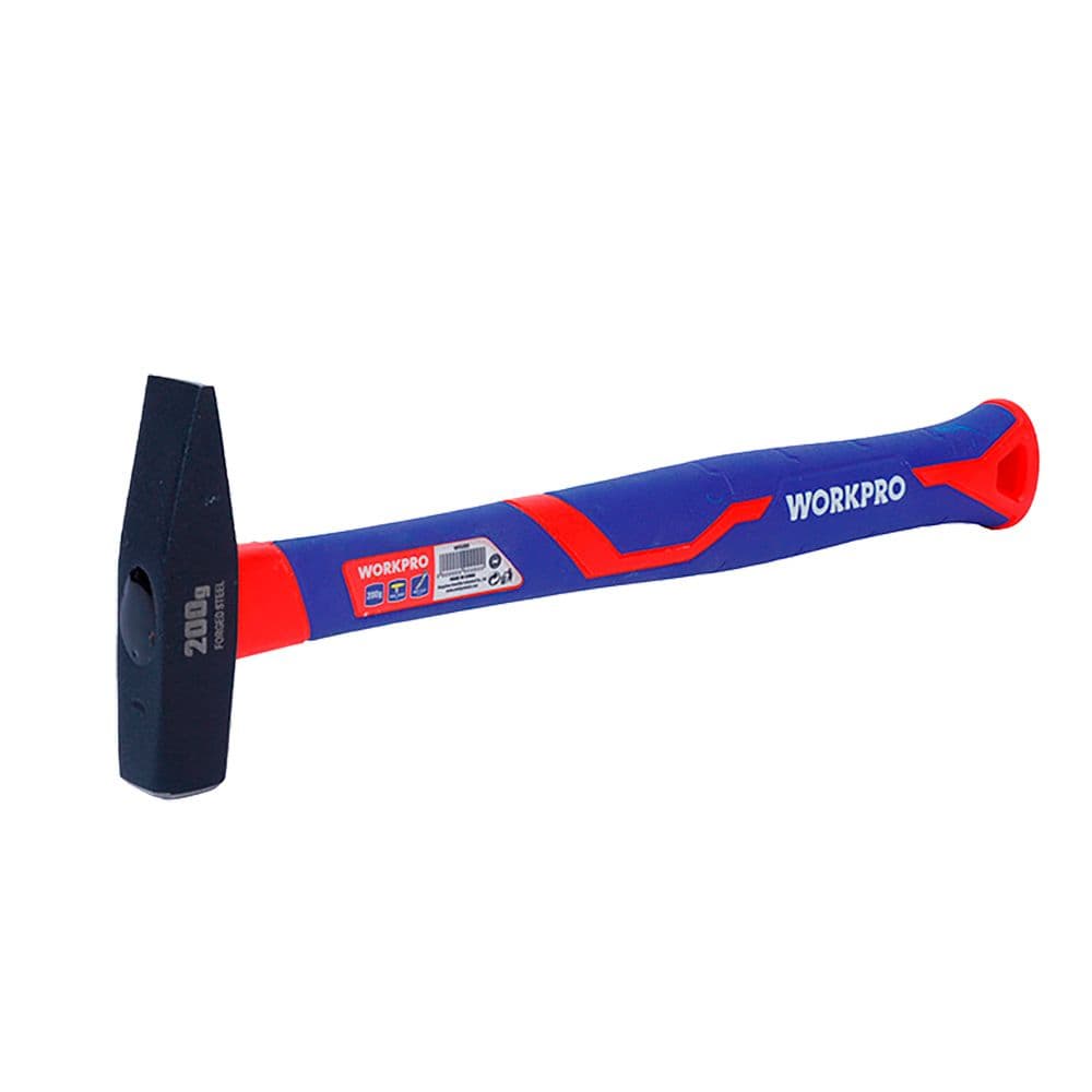 MARTILLO DE MAQUINISTA CON MANGO DE FIBRA DE VIDRIO, 200 g