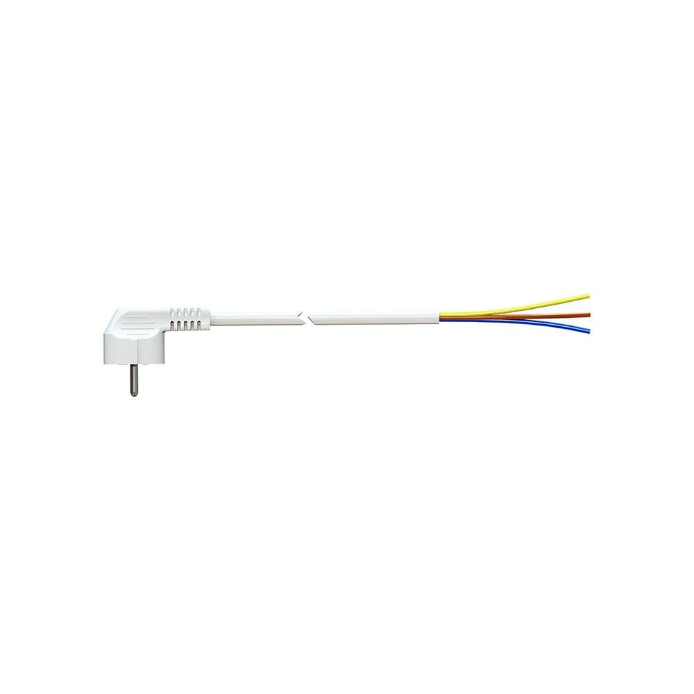 CABLE CON CLAVIJA TIPO F 2m 3x1.5mm 4,8mm 16A 250V T/TL BLANCO. SOLERA 7000/2.