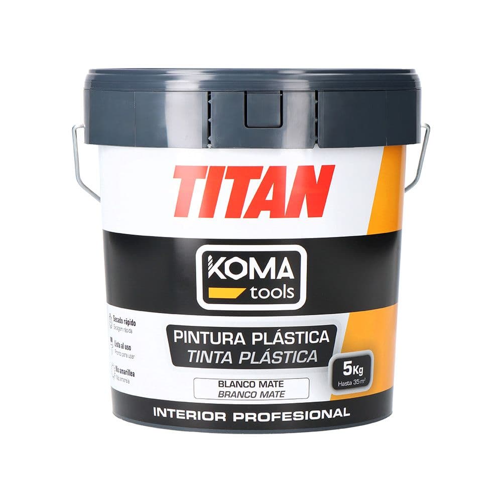 PINTURA PLÁSTICA VINÍLICA INTERIOR BLANCO MATE 5 Kg