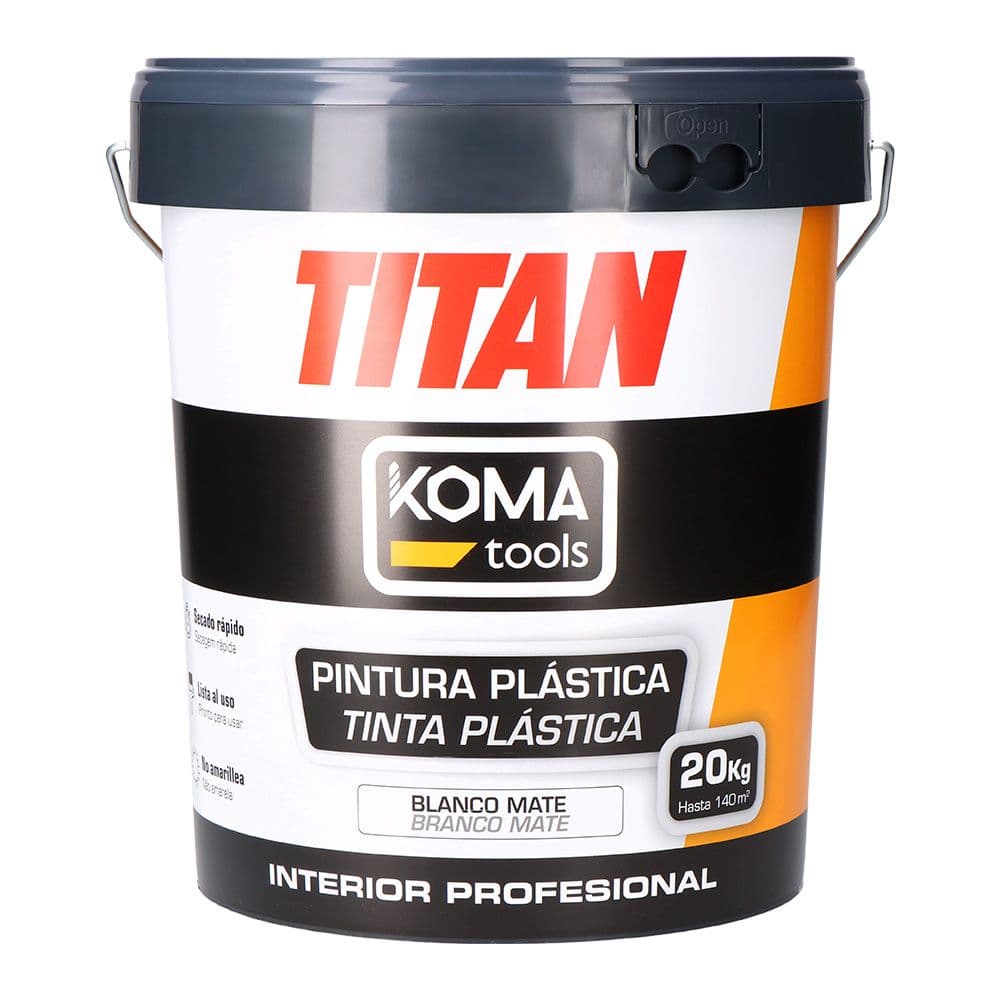 PINTURA PLÁSTICA VINÍLICA INTERIOR BLANCO MATE 20 Kg
