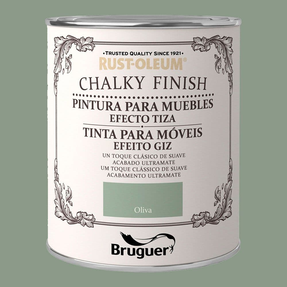 RUST-OLEUM CHALKY FINISH MUEBLES OLIVA 750 ml