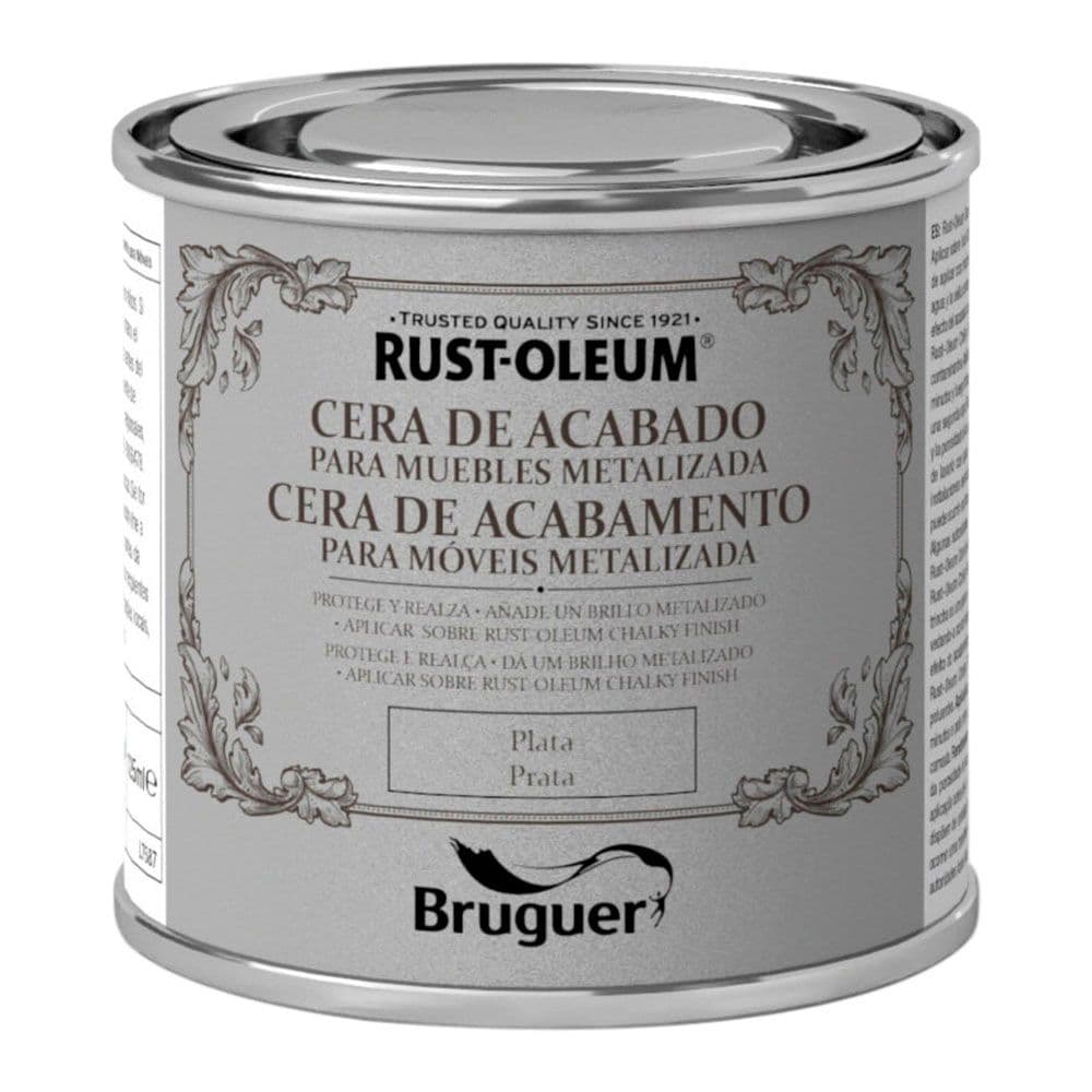 RUST-OLEUM CHALKY FINISH CERA PARA MUEBLES PLATA 125 ml
