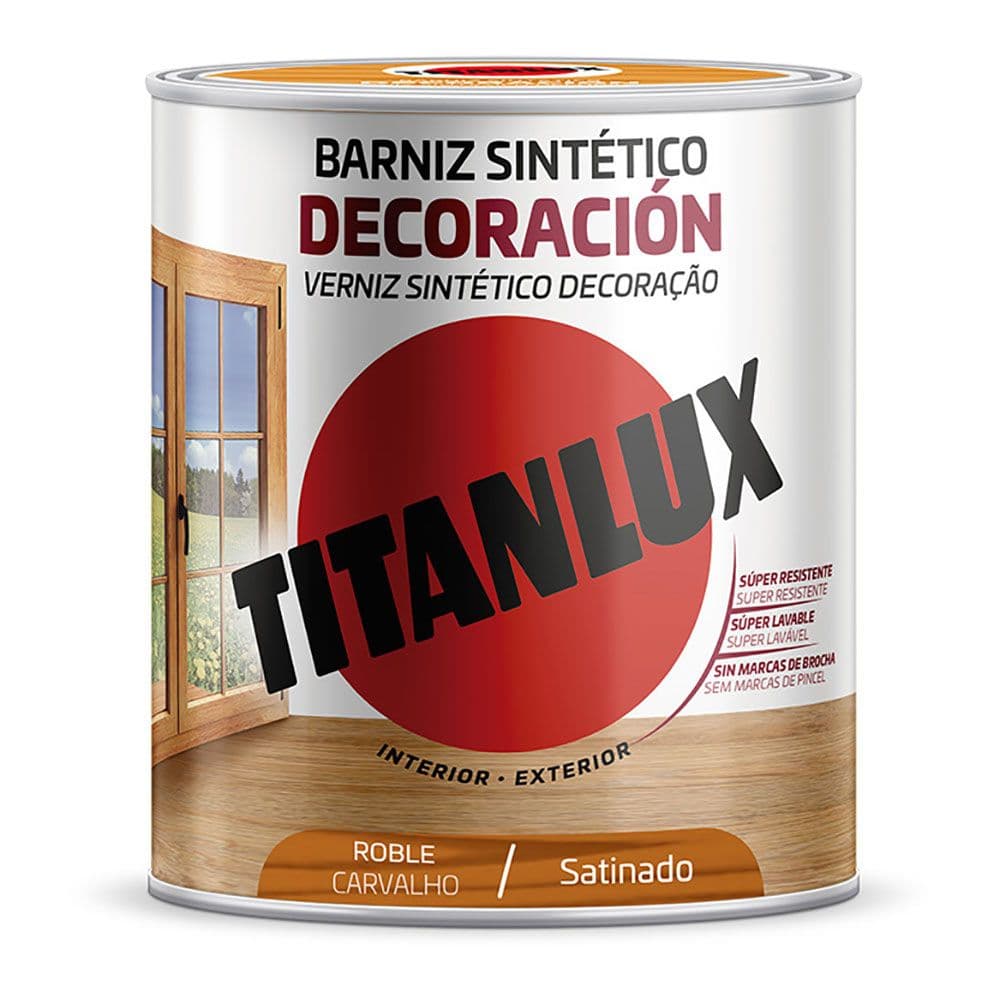 BARNIZ SINTÉTICO DECORACIÓN ROBLE SATINADO 250 ml