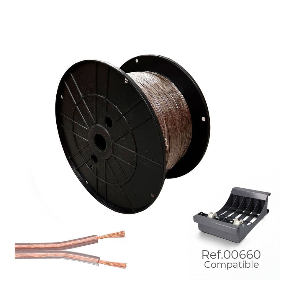 CABLE PARALELO 48V 2 x 0,75 mm² TRANSPARENTE 500 m. (BOBINA MEDIANA)