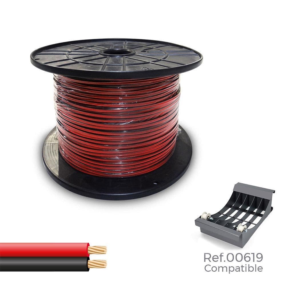 CABLE PARALELO 48v 2 x 0,75 mm² ROJO/NEGRO 1000 m (BOBINA GRANDE)