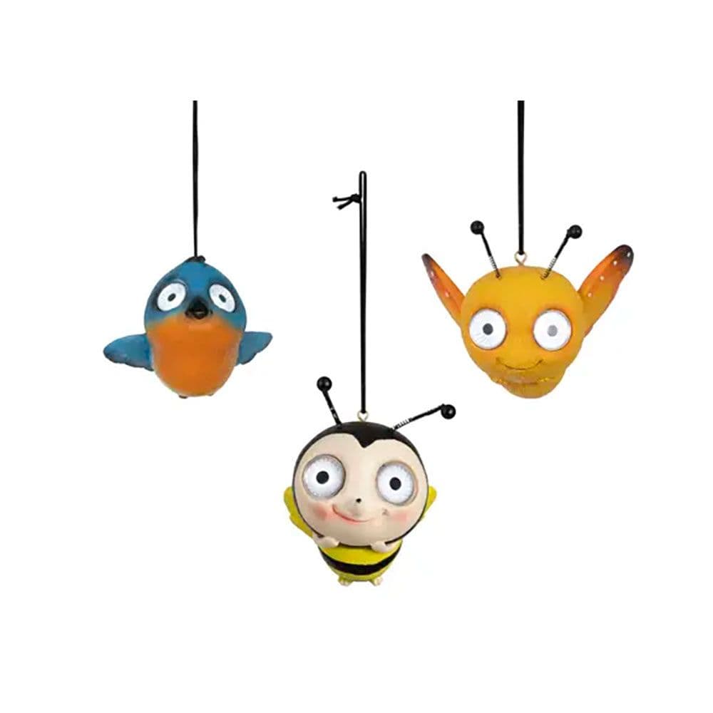 FIGURA SOLAR DE ANIMAL PARA COLGAR, MODELOS VARIADOS, 10,5 x 10 x 9 cm