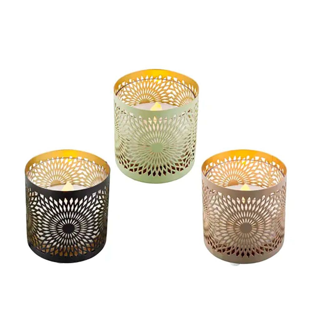VELA SOLAR CON EFECTO DE LLAMA, Ø8,5 x 8 cm, COLORES SURTIDOS