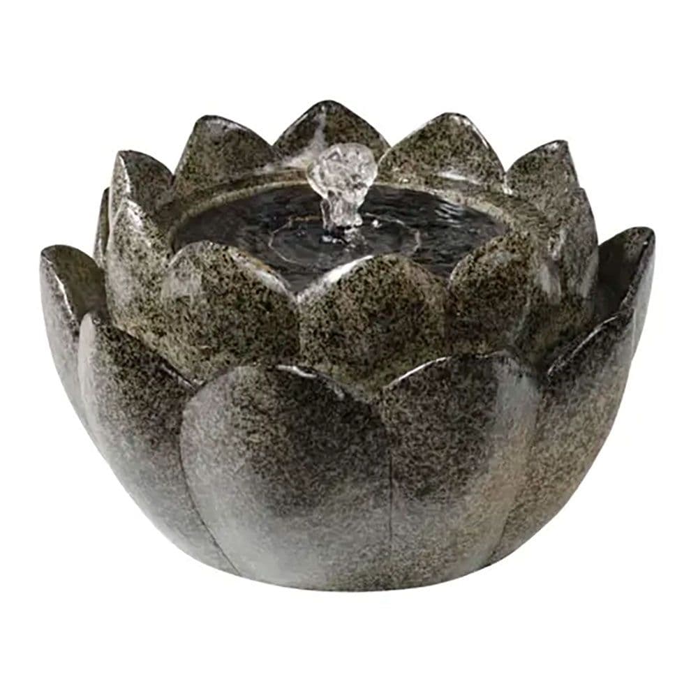 FUENTE SOLAR EN FORMA DE FLOR, PARA EXTERIOR, Ø23 x 14 cm