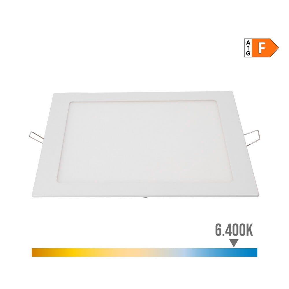 DOWNLIGHT LED EMPOTRABLE CUADRADO 20 W LUZ FRÍA 6400 K 1500 lm BLANCO 22 x 22 cm