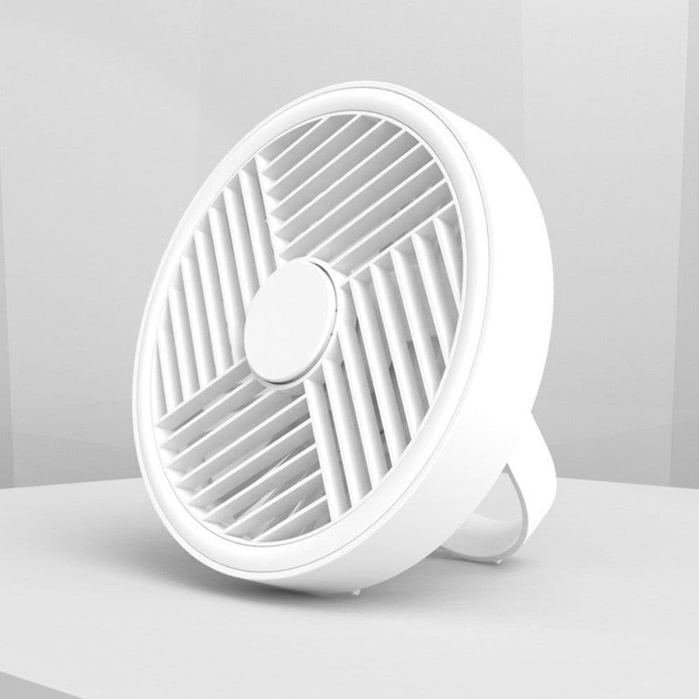 VENTILADOR DE SOBREMESA RECARGABLE BLANCO LED SPLASH 5,5 W - 6500 K - Ø180 x 85 x 160 mm