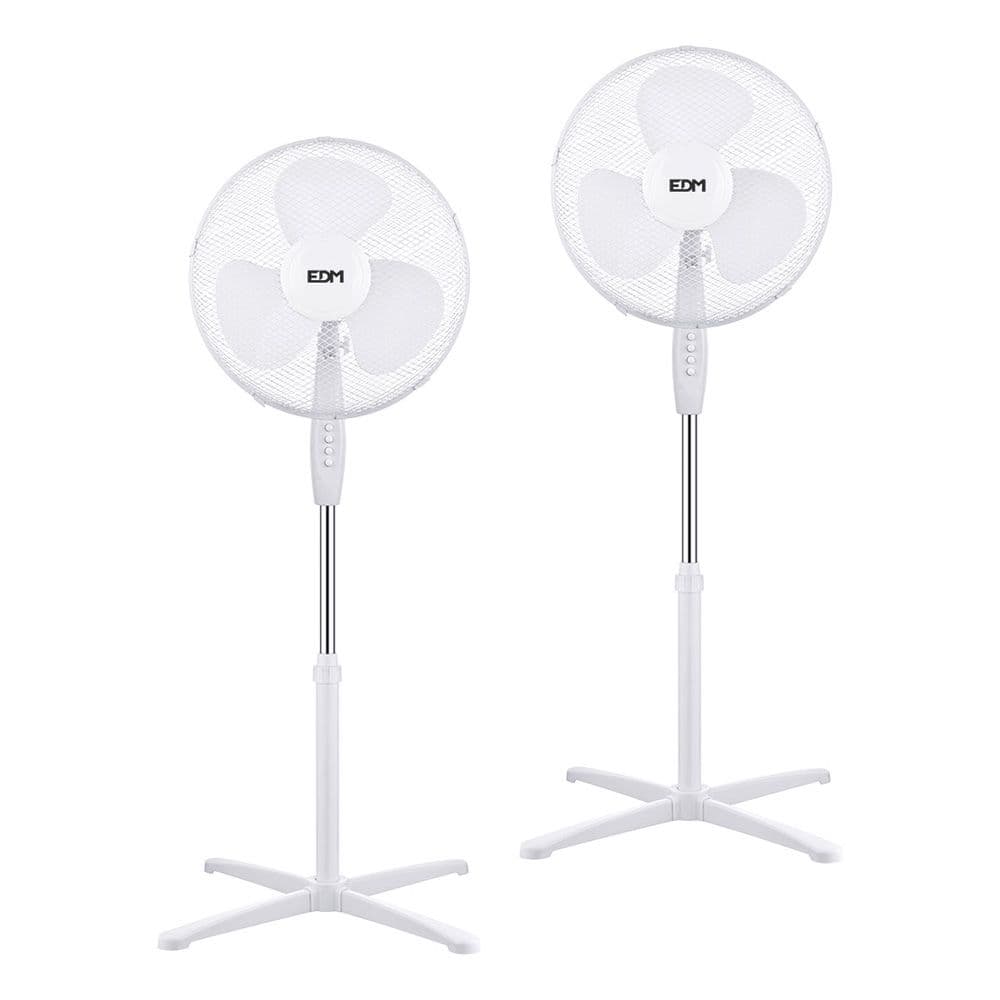 VENTILADOR DE PIE 38 W, BLANCO, Ø40 cm, PACK DE 2 unidades