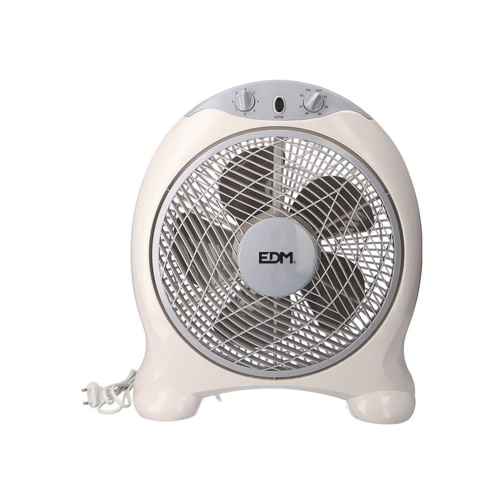 VENTILADOR BOX FAN, BLANCO/GRIS, POTENCIA 45 W - 60dB - ASPAS Ø30,5 cm 38,5 x 13 x 46 cm