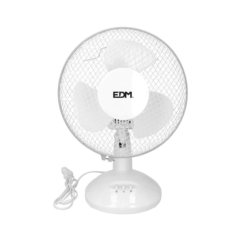 VENTILADOR DE SOBREMESA BLANCO: 25 W - 41 dB - ASPAS: Ø23 - 27 x 24 x 36 cm