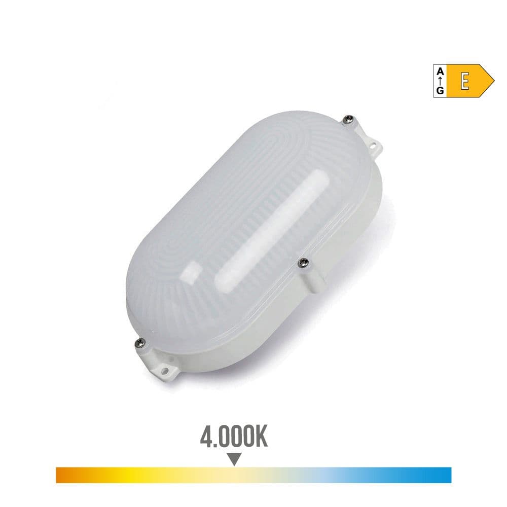 APLIQUE LED OVAL BLANCO 9 W 4000 K LUZ DIA IP65 21,2 x 11,8 x 6,6 cm