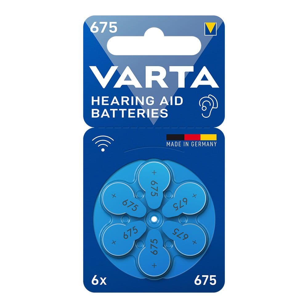 PILA PARA AUDÍFONOS VARTA HEARING AID BATTERIES 675 (BLISTER 6 UNID.)