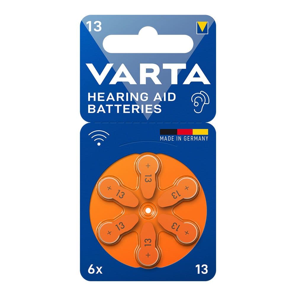 PILA PARA AUDÍFONOS VARTA HEARING AID BATTERIES 13 (BLISTER 6 UNID.)