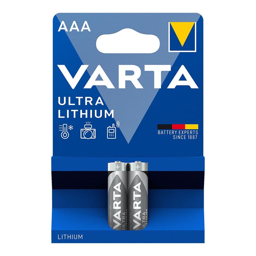 PILA VARTA ULTRA LITHIUM AAA - LR03 (BLISTER 2 uds) Ø10,5x44,5mm
