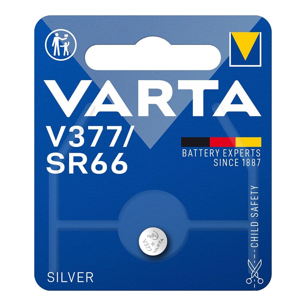 MICRO PILA DE BOTÓN SILVER SR66 - V377 1,55 V Ø6,8 x 2,5 mm BLISTER