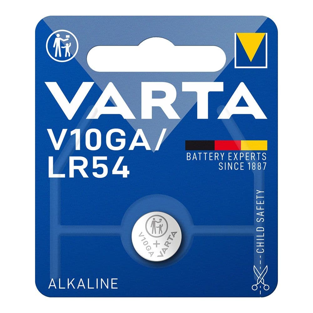 MICRO PILA DE BOTÓN ALCALINA LR54 - V10GA 1,5 V Ø11,6 x 3,0 mm BLISTER