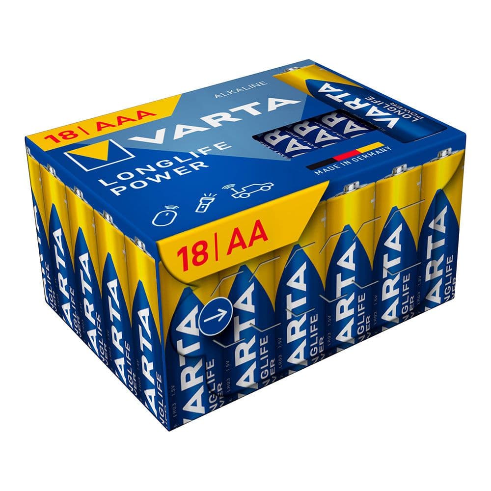 PILA ALKALINA LONGLIFE POWER BIG BOX AA - LR06 (CAJA 18 uds) Ø14,5 x 50,5 mm