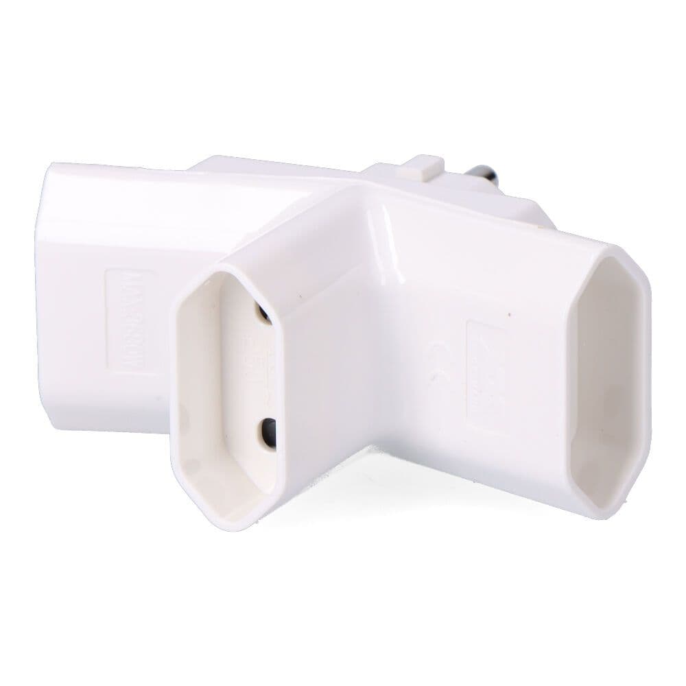 CLAVIJA TRIPLE ESP. PATA 4,8 mm. (RETRACTILADO)