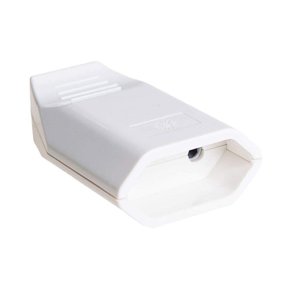 BASE AEREA CON FALDÓN 10 A 250 V BLANCA