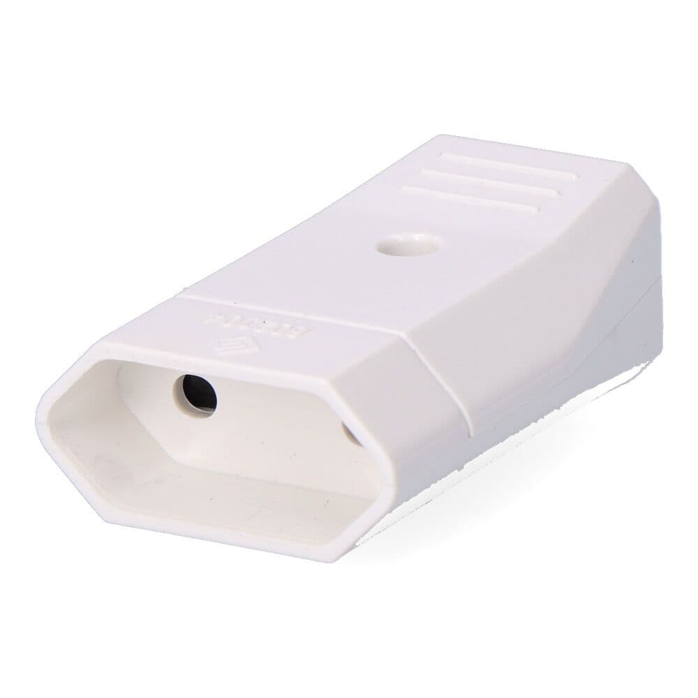 BASE AÉREA REFORZADA BLANCA 10 A 250 V 62 x 40 x 23 mm (RETRACTILADO)