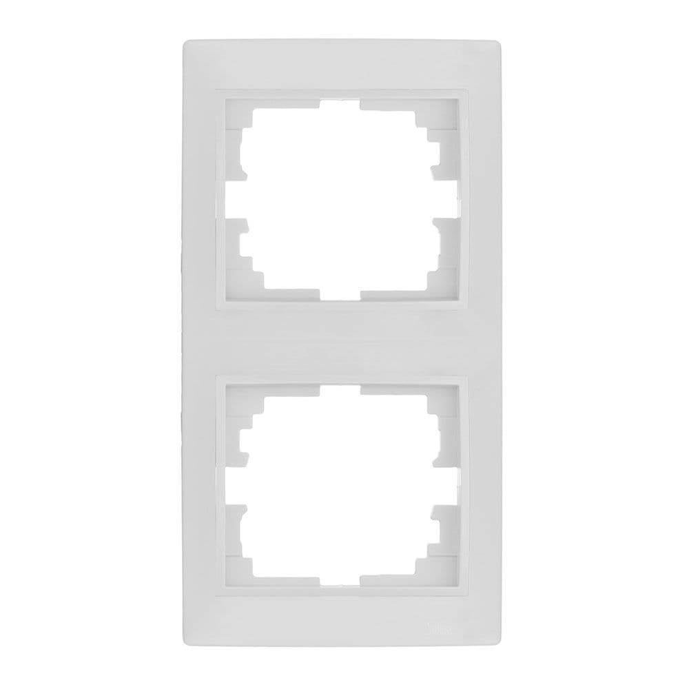 MARCO VERTICAL PARA 2 ELEMENTOS BLANCO 81x154x10mm SERIE EUROPA SOLERA ERP62U